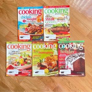 Cooking Pleasures 2007 Cookbook Magazine Lot of 5